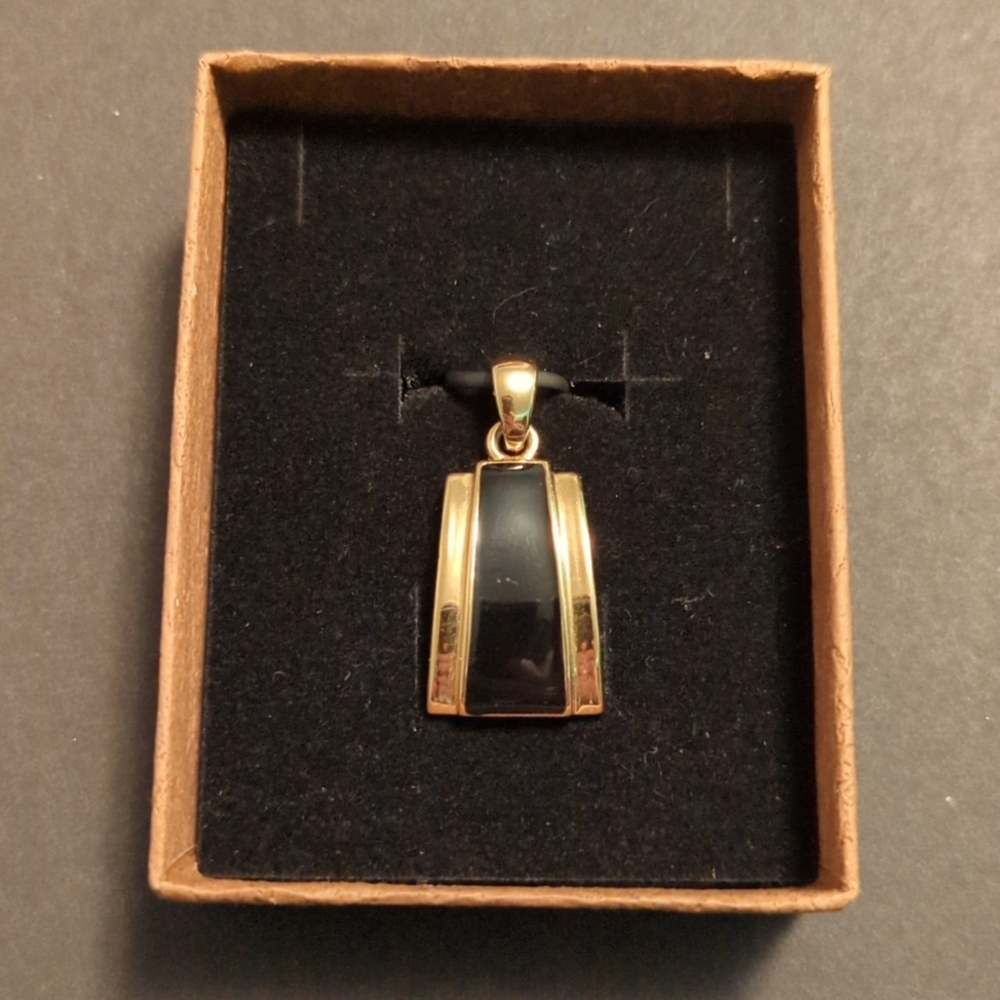 Lia Sophia Black and Gold Toned Pendant